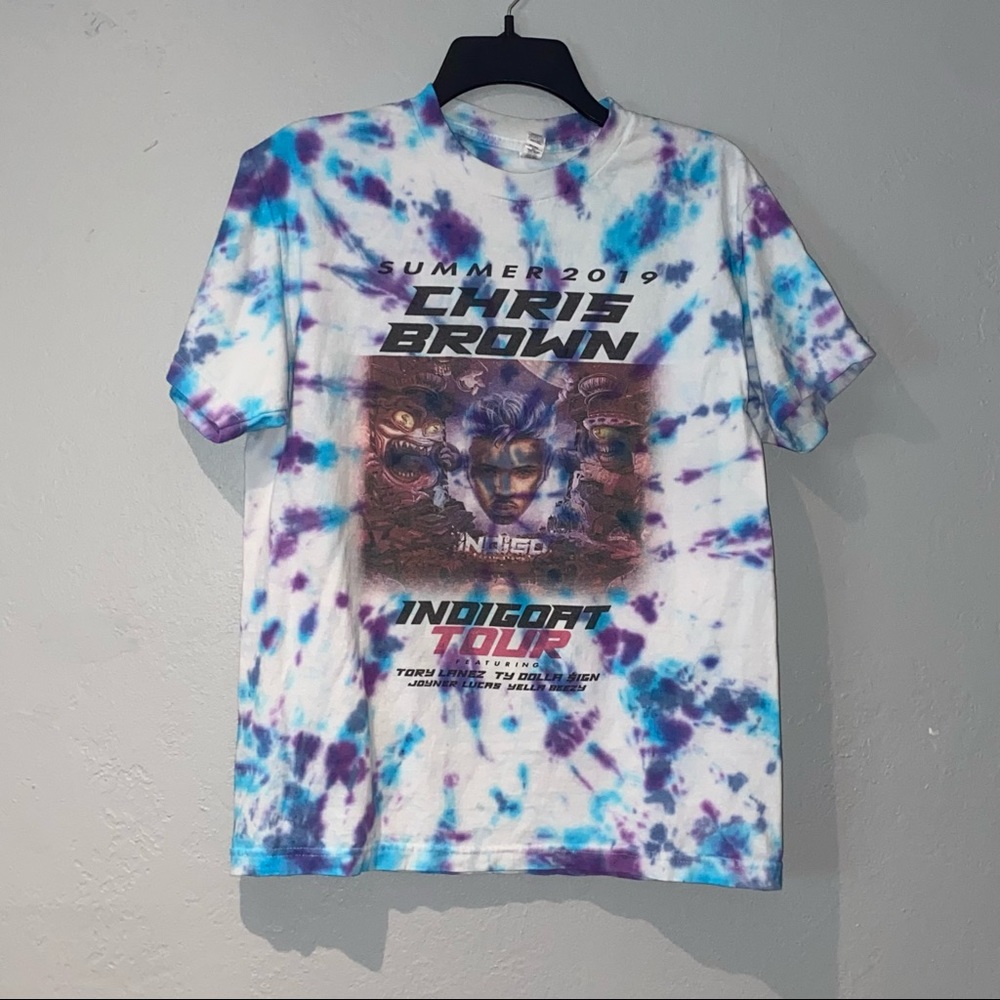 Chris Brown 2019 Indigoat Tour Concert Tie Dye Tee